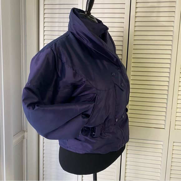 Hot Music Vintgae Ski Jacket Purple Puffer Size L - Picture 3 of 5